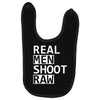 real men shoot raw funny photography Baby Bibs