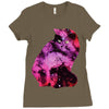 celestial cat Ladies Fitted T-Shirt