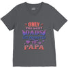 only the best dads get promoted to papa V-Neck Tee