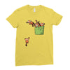 pocket red pandas Ladies Fitted T-Shirt