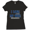 my wife lets me fishing Ladies Fitted T-Shirt
