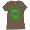 space invader 2 splat Ladies Fitted T-Shirt