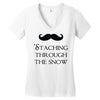 staching through the snow Women's V-Neck T-Shirt