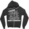 i accept high fives from strangers Zipper Hoodie