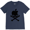 apple skull V-Neck Tee