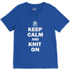 keep calm and knit on V-Neck Tee
