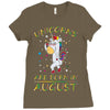 Unicorns are born in August Ladies Fitted T-Shirt