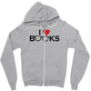 i love books Zipper Hoodie