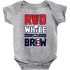 red white and brew Baby Onesie