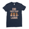 end sweetshop labor Ladies Fitted T-Shirt