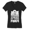 training to unlock my titan form Women's V-Neck T-Shirt