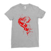 heartless splatter Ladies Fitted T-Shirt