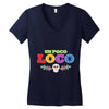 loco coco skul Women's V-Neck T-Shirt