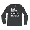 eat sleep cycle repeat Long Sleeve Shirts