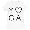 yoga heart Ladies Fitted T-Shirt
