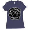 skateboard Ladies Fitted T-Shirt