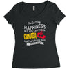 you can't buy happiness but you can live in canada Women's Triblend Scoop T-shirt
