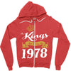 kings are born in 1978 Zipper Hoodie