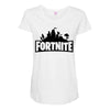 fortnite logo black Maternity Scoop Neck T-shirt