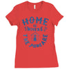 home is where the paws are Ladies Fitted T-Shirt