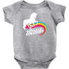 totally straight funny rainbow unicorn Baby Onesie
