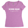 second grade squad Women's Triblend Scoop T-shirt