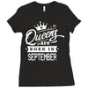 Queens Are Born In September Ladies Fitted T-Shirt