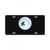 Biker Dinosaur - Dinosaur Riding A Bike To The Moon License Plate