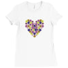 Pansy Heart Ladies Fitted T-Shirt