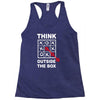 think outside the box Racerback Tank