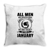 All Men Are Created Equal But Only The Best Are Born In June Throw Pillow