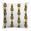 rainbow pineaplle Throw Pillow