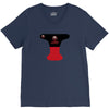 pool black red V-Neck Tee
