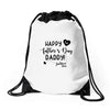 Happy First Father's Day Daddy Drawstring Bags