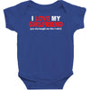 i love my girlfriend Baby Bodysuit