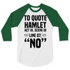 to quote hamlet no 3/4 Sleeve Shirt
