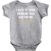 i gave up thinking Baby Onesie