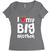I Love My Big Brother Women's Triblend Scoop T-shirt