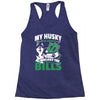 my husky is in charge! Racerback Tank