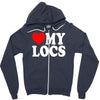 love my locs Zipper Hoodie