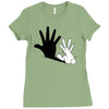 rabbit hand shadow Ladies Fitted T-Shirt