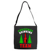 christmas drinking team Adjustable Strap Totes