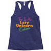 this is my lazy unicorn costume Racerback Tank