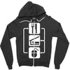 v2 eat sleep computer mouse Zipper Hoodie