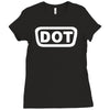 2x dot sticker vinyl decal d.o Ladies Fitted T-Shirt
