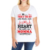 There's This Boy Who Stole My Heart He Calls Me Momma Ladies Curvy T-Shirt