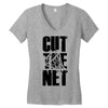 cut the net Women's V-Neck T-Shirt