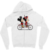 biking down main street Zipper Hoodie