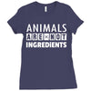 Animals Are Not Ingredients Ladies Fitted T-Shirt