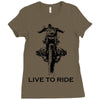 live to ride Ladies Fitted T-Shirt